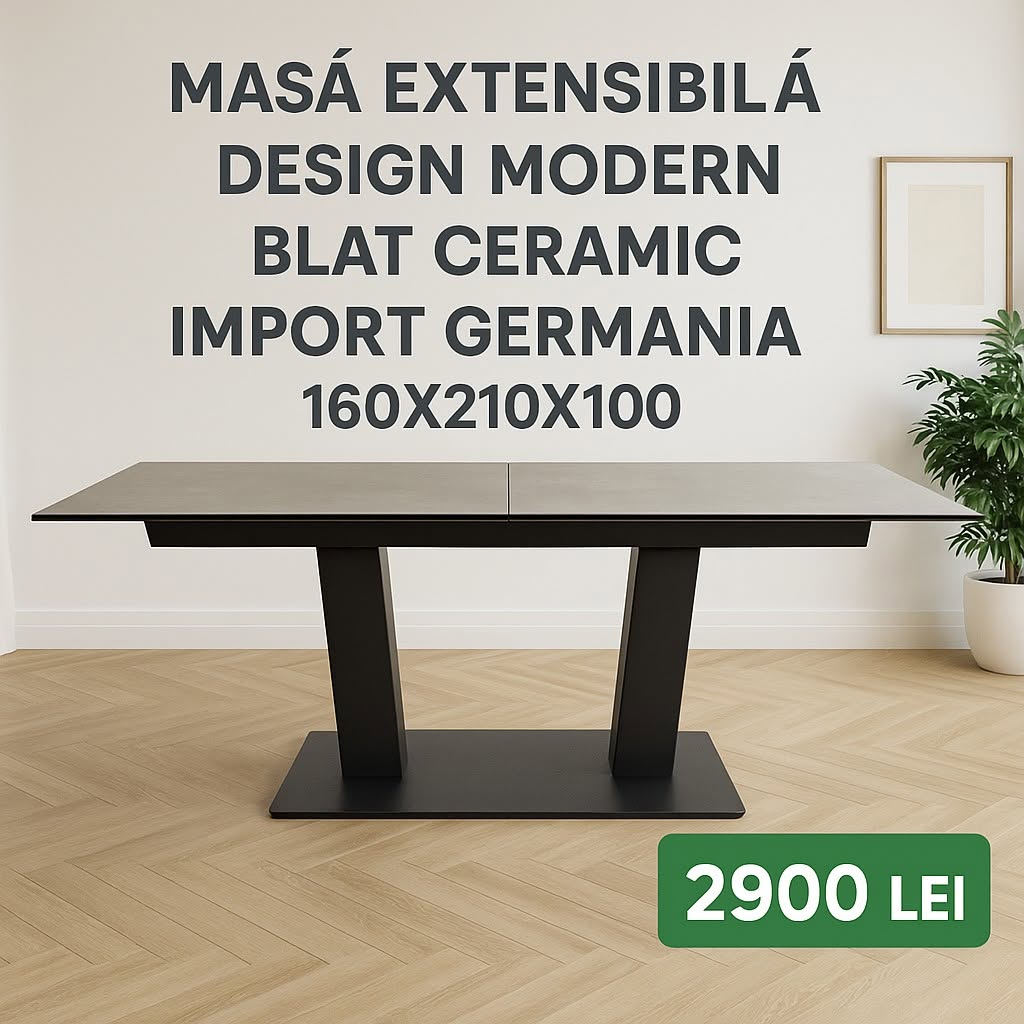 Masă ceramică extensibilă, import Germania — imagine de prezentare