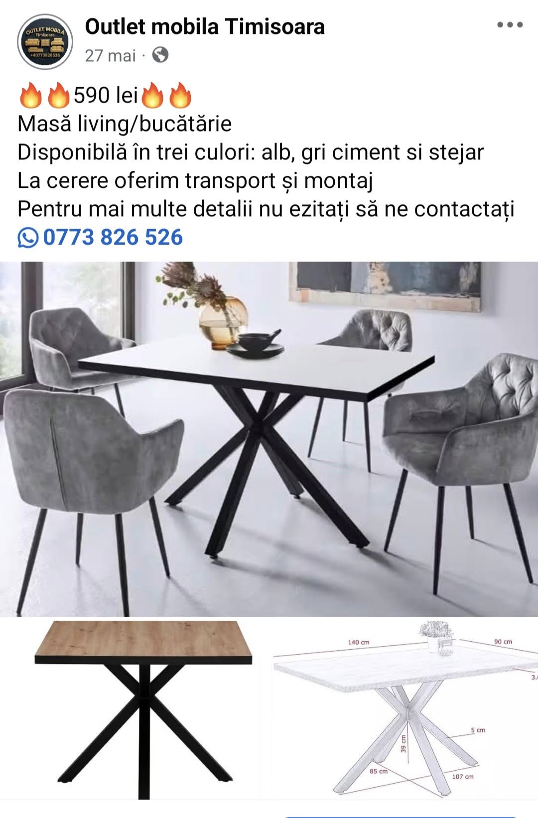 Masă living / bucătărie — imagine de prezentare